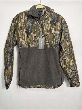 NWT Local Boy Outfitters Mossy Oak Bottomland Camo Fleece Quarter Zip S hunting